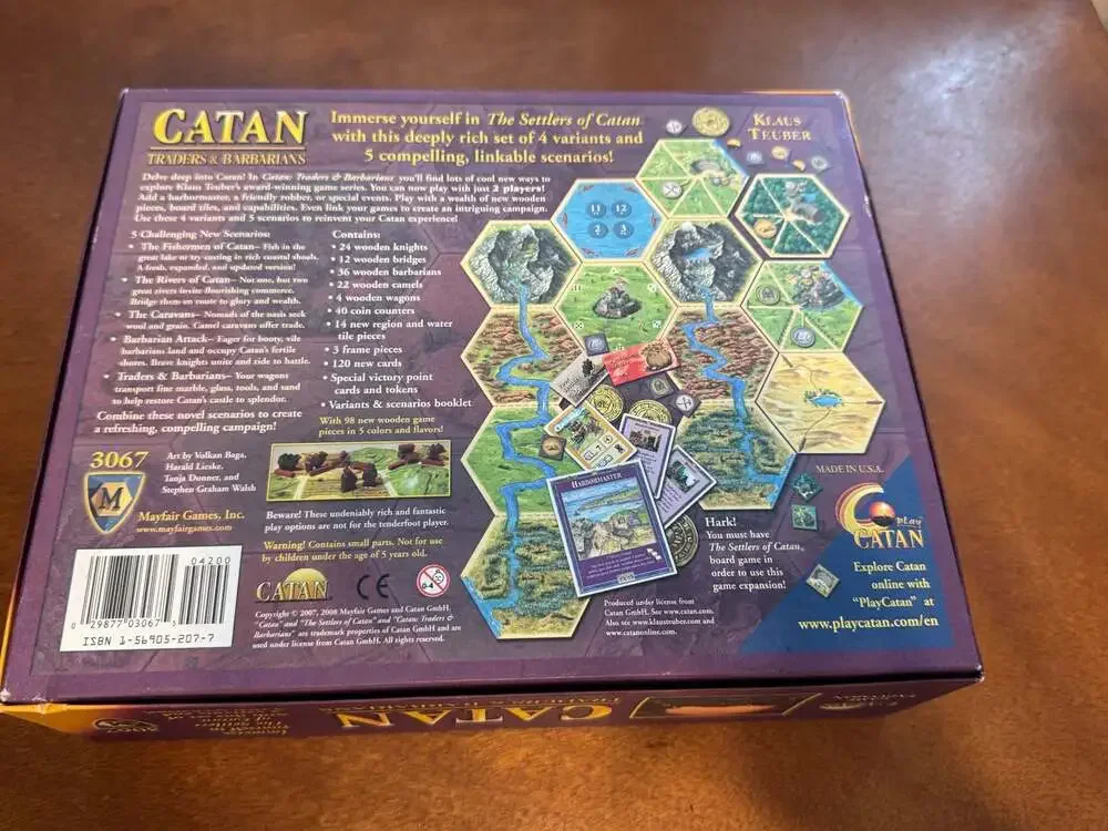 Catan Traders & Barbarians Game Expansion 2008 Edition 3067 Mayfair Games